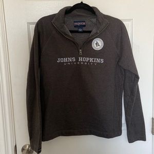 Johns Hopkins University Grey Quarter Zip